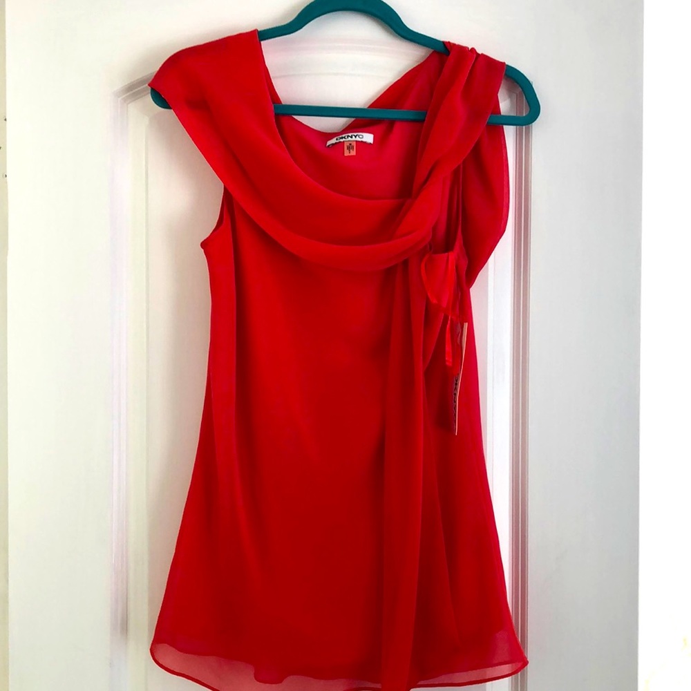 DKNYC Coral Blouse